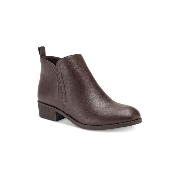 Sun + Stone | Shoes | Sun Stone Womens Cadee Ankle Booties  Sun Stone Womens 12 M Brown Faux Leather Cadee Ankle Booties DISPLAY LS4